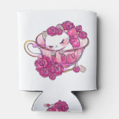 Katze in einer Tasse Tee Dosenkühler (Rückseite)