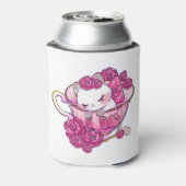 Katze in einer Tasse Tee Dosenkühler (Kanne Rückseite)