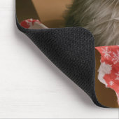 Katze in einer Weihnachtsgeschenkbox Mousepad (Ecke)