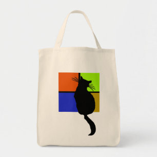 Katze in farbiger Windows-Tasche Tragetasche