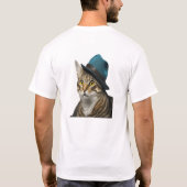 Katze in Fedora Men's Basic T - Shirt Design (Rückseite)