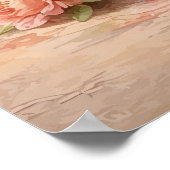 Katze in floralem Sessel Poster (Ecke)