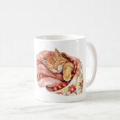 Katze in floraler Decke Kaffeetasse (VorderseiteRechts)