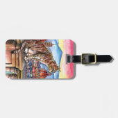 Katze in Florenz Gepäckanhänger (Vorderseite horizontal)