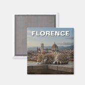 Katze in Florenz Italien Duomo Travel Magnet (Vorderseite/Rückseite)