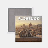 Katze in Florenz Italien Duomo Travel Magnet (Vorderseite/Rückseite)