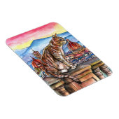 Katze in Florenz Magnet (Rechte Seite)