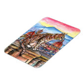 Katze in Florenz Magnet (Linke Seite)