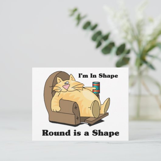 Katze in Form Postkarte (Stehend Vorderseite)