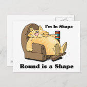 Katze in Form Postkarte (Vorne/Hinten)