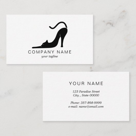 Katze in Form von hohen Heilmitteln Visitenkarte (Vorne/Hinten)