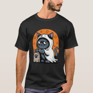 Katze in Geister-Halloween-Kostüm Kleinkind Kinder T-Shirt