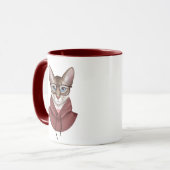 Katze in Gläsern Tasse (Vorderseite Links)