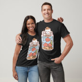 Katze in Glasgefäß T-Shirt (Unisex)