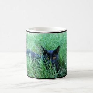 Katze-in-Gras Gewohnheits-Tasse Kaffeetasse