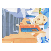 Katze in Griechenland, Architektur Tropenreisen Tischdecke (Vorderseite (Horizontal))