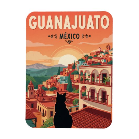 Katze in Guanajuato Mexiko Magnet (Vertikal)