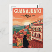Katze in Guanajuato Mexiko Postkarte (Vorne/Hinten)