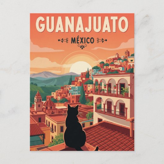 Katze in Guanajuato Mexiko Postkarte (Vorderseite)
