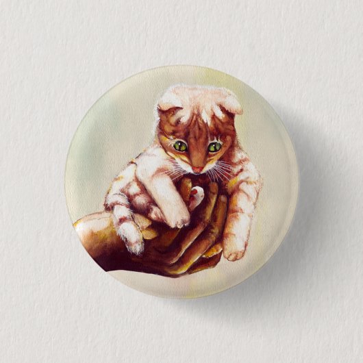 KATZE IN HAND BUTTON (Vorderseite)