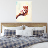 KATZE IN HAND LEINWANDDRUCK (Insitu (Schlafzimmer))