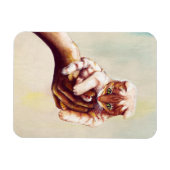 KATZE IN HAND MAGNET (Horizontal)