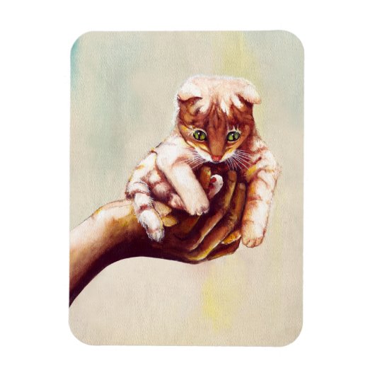 KATZE IN HAND MAGNET (Vertikal)