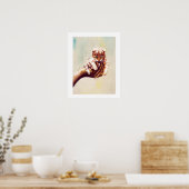 KATZE IN HAND POSTER (Küche)