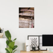 Katze in Hay Wagon Print Poster (Heimbüro)