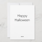 Katze in Hexenkostüm Feiertagskarte (Rückseite)