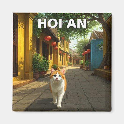 Katze in Hoi und Vietnam Magnet (Vorne)