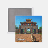 Katze in Hue Imperial City Vietnam Reisen Magnet (Vorderseite/Rückseite)