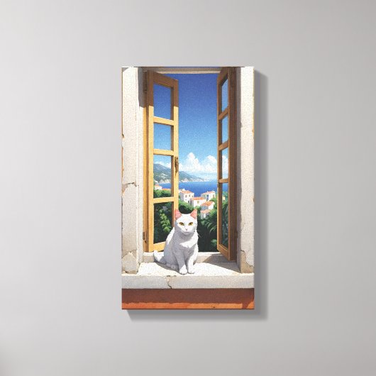 Katze in Italien Leinwand Mauer Kunst (Vorderseite)