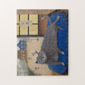 Katze in Japan Malerei Puzzle (Vertikal)