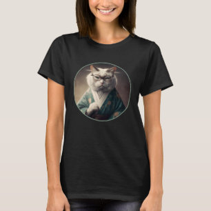 Katze in Kimono Karate Japanisch T-Shirt