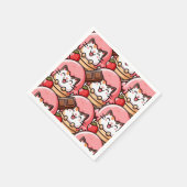 Katze in Kone Serviette (Ecke)