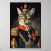 Katze in königlicher Uniform Poster (Vorne)