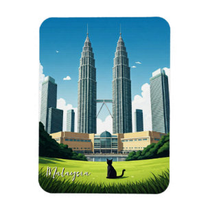 Katze in Kuala Lumpur Malaysia Magnet