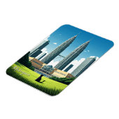 Katze in Kuala Lumpur Malaysia Magnet (Linke Seite)