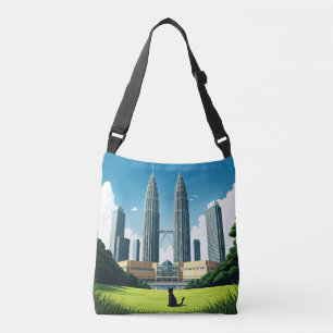 Katze in Kuala Lumpur Malaysia Tragetaschen Mit Langen Trägern