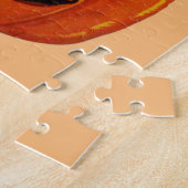 Katze in Kürbiskreide Halloween Kidlren-Puzzle Puzzle (Seite)