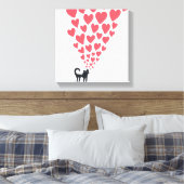 Katze in Liebe Leinwanddruck (Insitu (Schlafzimmer))