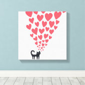 Katze in Liebe Leinwanddruck (Insitu (Holzboden))