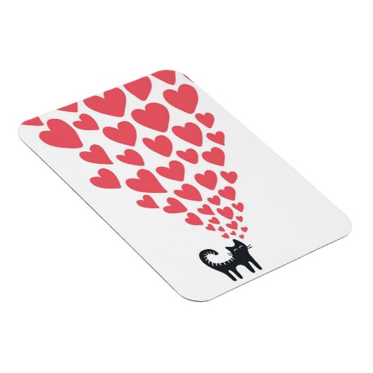 Katze in Liebe Magnet (Rechte Seite)