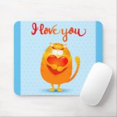 Katze in Liebe Mousepad (Mit Mouse)