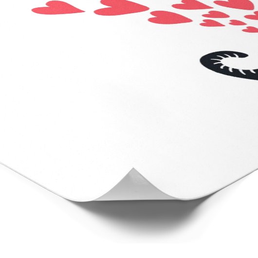 Katze in Liebe Poster (Ecke)