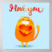 Katze in Liebe Poster (Vorne)