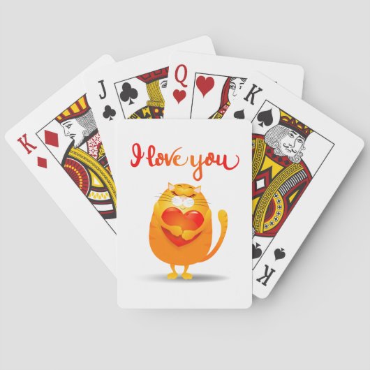 Katze in Liebe Spielkarten (Rückseite)