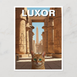 Katze in Luxor Ägypten Karnak Temple Travel Postkarte