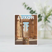 Katze in Luxor Ägypten Karnak Temple Travel Postkarte (Stehend Vorderseite)